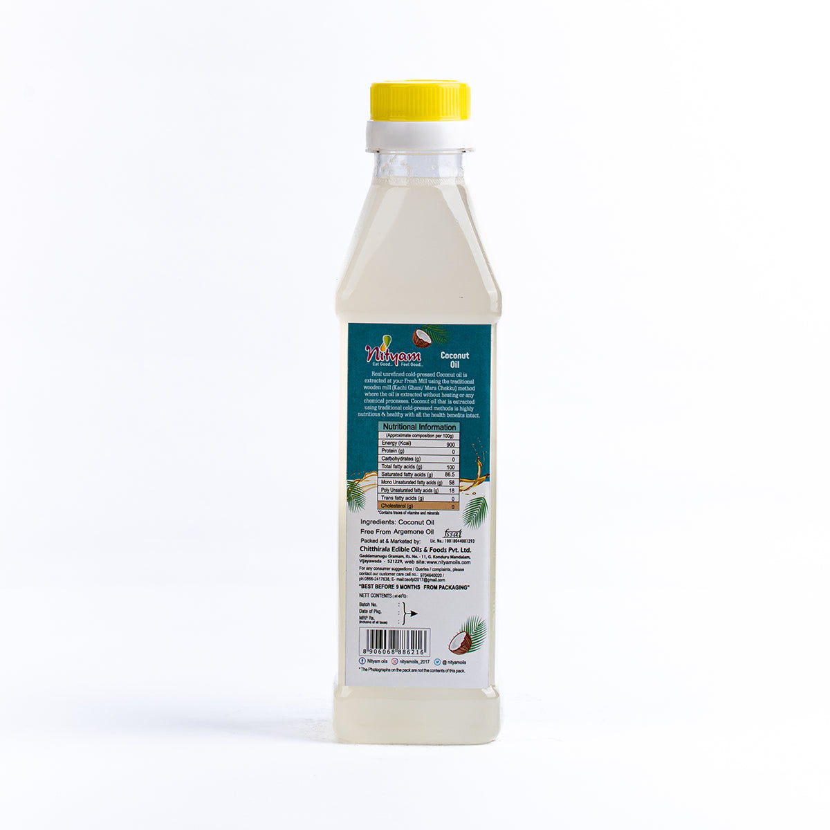 Nityam Cold Pressed Coconut Oil 1l Bottle