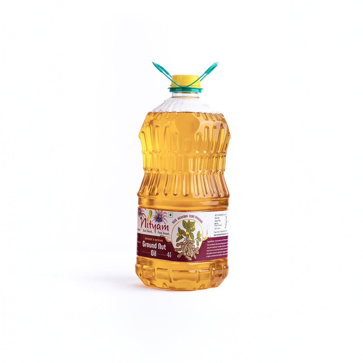 Nityam Cold Pressed Ground Nut Oil 4l Bottle